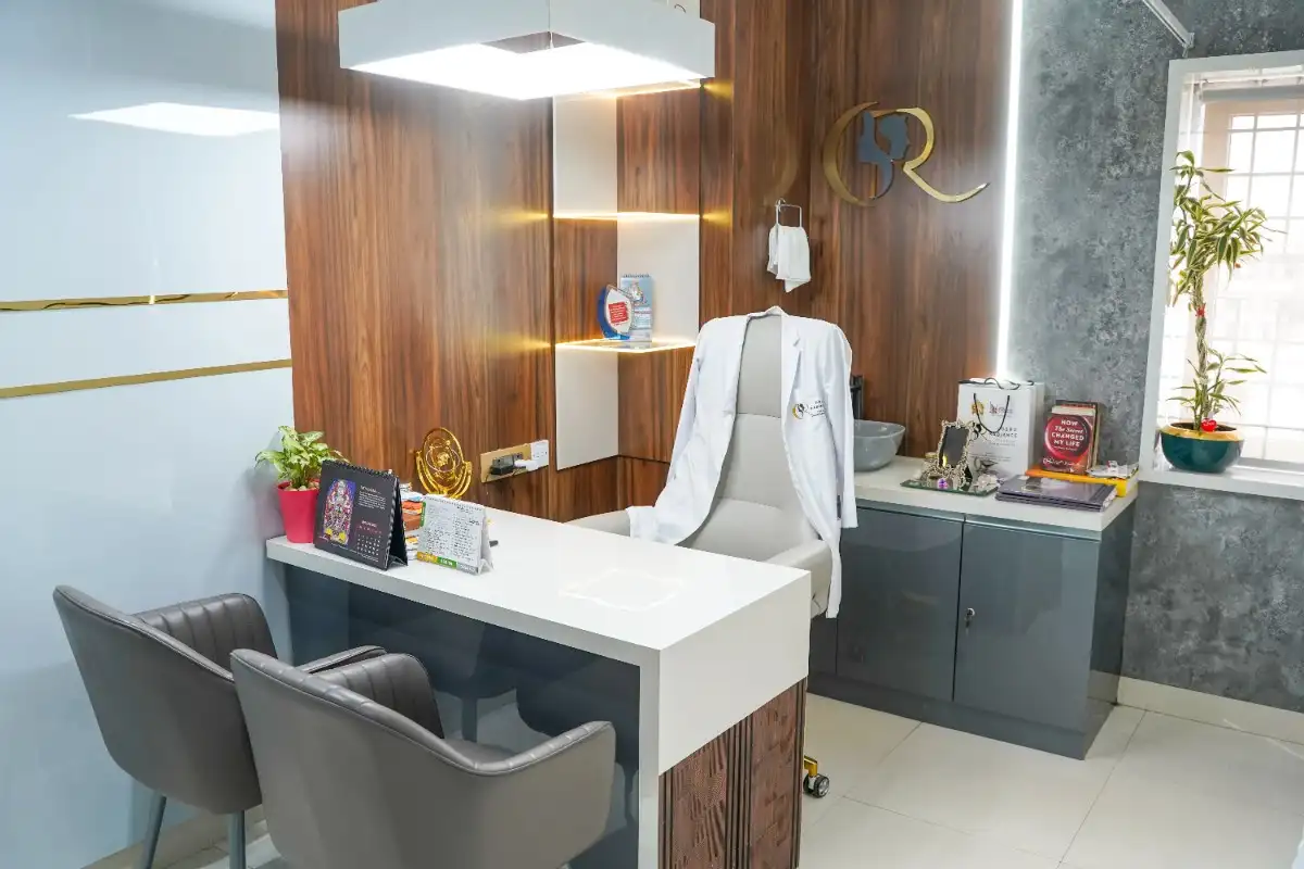 Private doctor consultation suite featuring a fully electric examination table