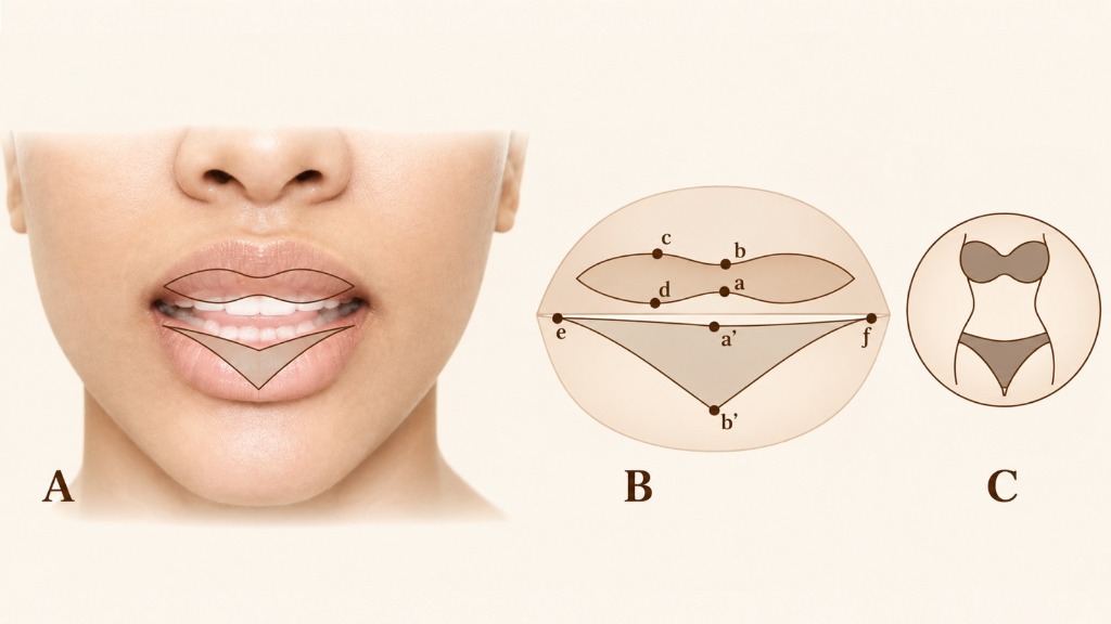 Facial geometry and smile alignment vectors for lip reduction surgery Facial geometry and smile alignment vectors for lip reduction surgery